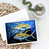 Fish - Tuna Tuna Blue Greeting Cards Pack of 8