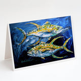 Fish - Tuna Tuna Blue Greeting Cards Pack of 8