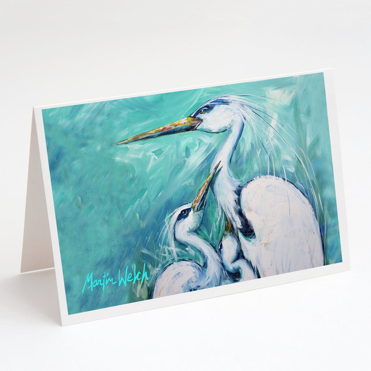 Mother's Love White Crane Greeting Cards Pack of 8