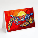 Bring it on Crab in Red Greeting Cards Pack of 8