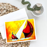 Sailboat Break Away Greeting Cards Pack of 8