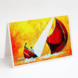 Sailboat Break Away Greeting Cards Pack of 8