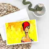 Azalines Earrings Lady Greeting Cards Pack of 8