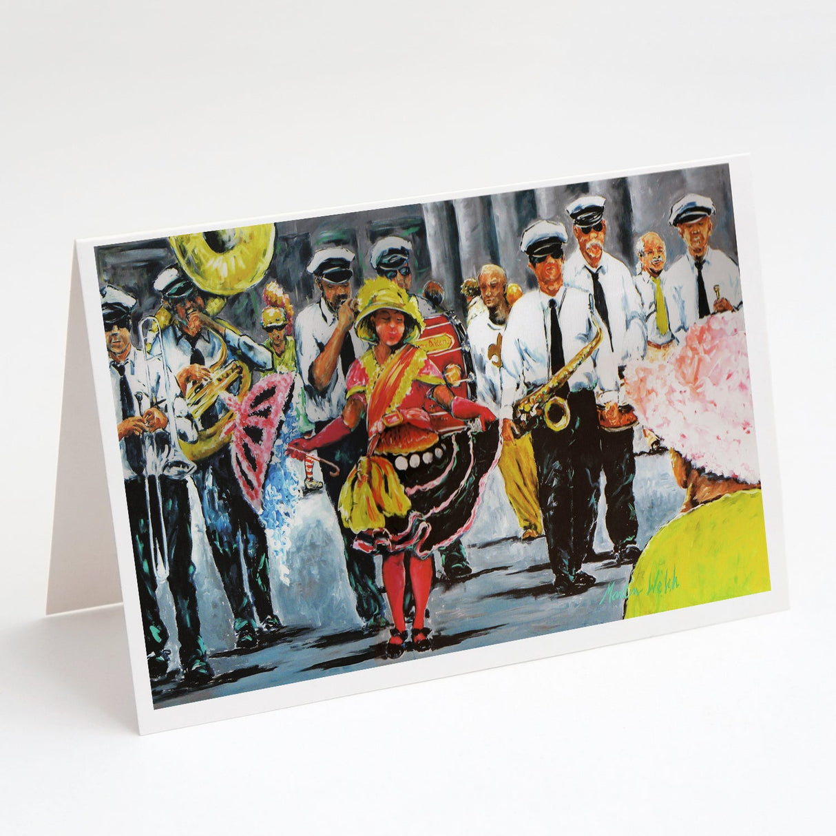 Dancing in the Streets Mardi Gras Greeting Cards Pack of 8