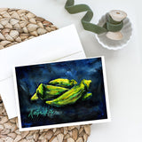 Okra Bleu Greeting Cards Pack of 8