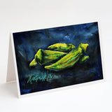 Okra Bleu Greeting Cards Pack of 8