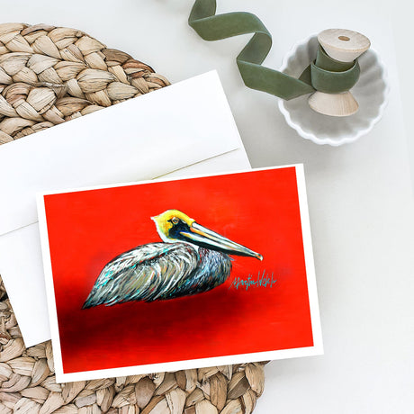 Sitting Brown Pelican Greeting Cards Pack of 8