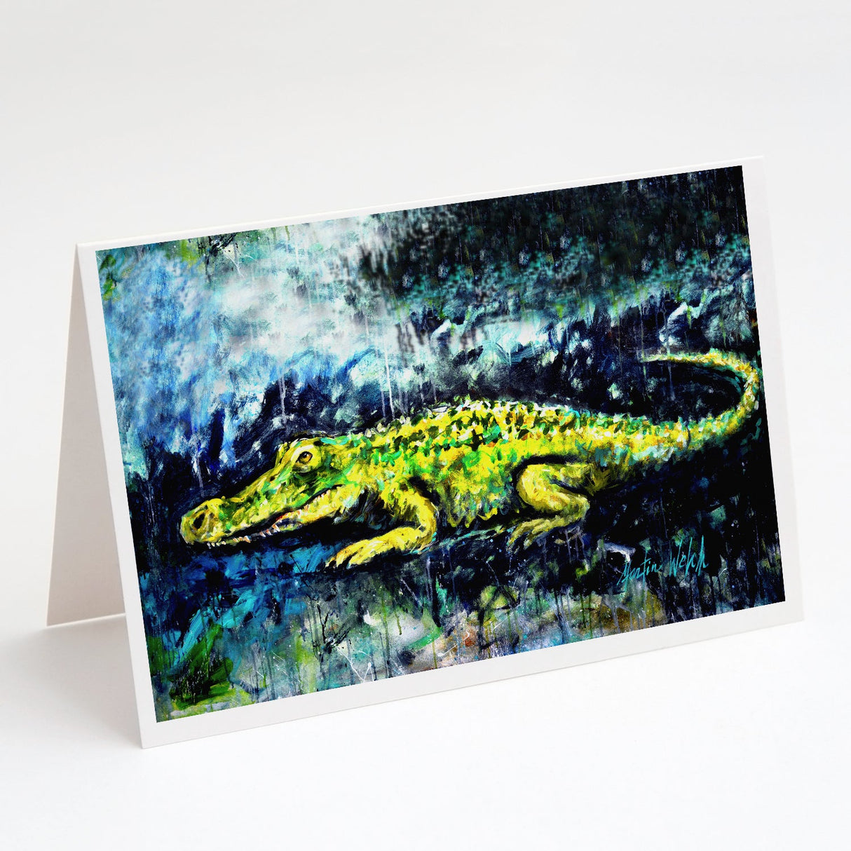 Sneaky Alligator Greeting Cards Pack of 8