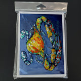 Blue Gray Kinda Day Crab Greeting Cards Pack of 8