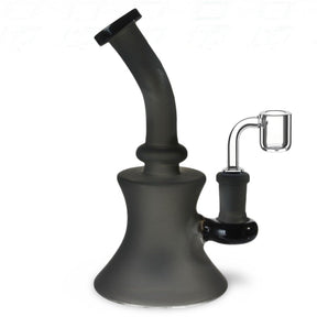 Hourglass Dab Rig matte gray with jade black accents