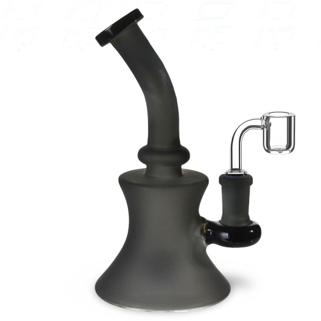 Hourglass Dab Rig matte gray with jade black accents