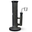 8 inch Straight Dab Rig matte gray with jade black accents