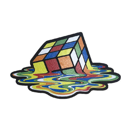 East Coasters 12" Dab Mat with Melted Rubik's Cube Design, Protective Non-Slip Surface
