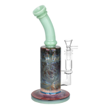 Mermaid Etched Glass Water Pipe | 9.25" | 14mm F | Colors Vary