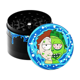 PILOTDIARY 2'' Morty Herb Grinder - Front View with Cartoon Design