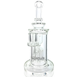 10" AFM Glass Power Station Incycler Dab Rig with Showerhead Perc, Front View