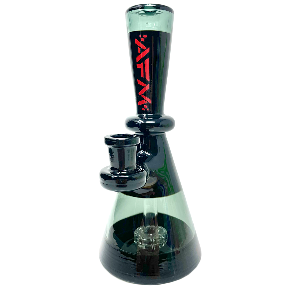 AFM 7.5" Double Double Glass Mini Dab Rig with Showerhead Perc - Front View