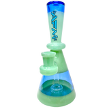 AFM 7.5" Double Double Glass Mini Dab Rig with Showerhead Perc and Colored Accents