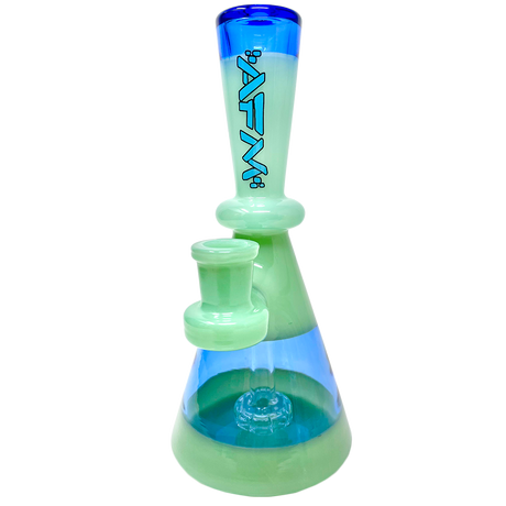 AFM 7.5" Double Double Glass Mini Dab Rig with Showerhead Perc and Colored Accents