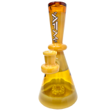 AFM 7.5" Double Double Glass Mini Dab Rig with Showerhead Perc in Amber - Front View