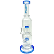 AFM Glass 12" Commander Double UFO Perc Rig in Ink Blue with Bent Neck and Showerhead Perc