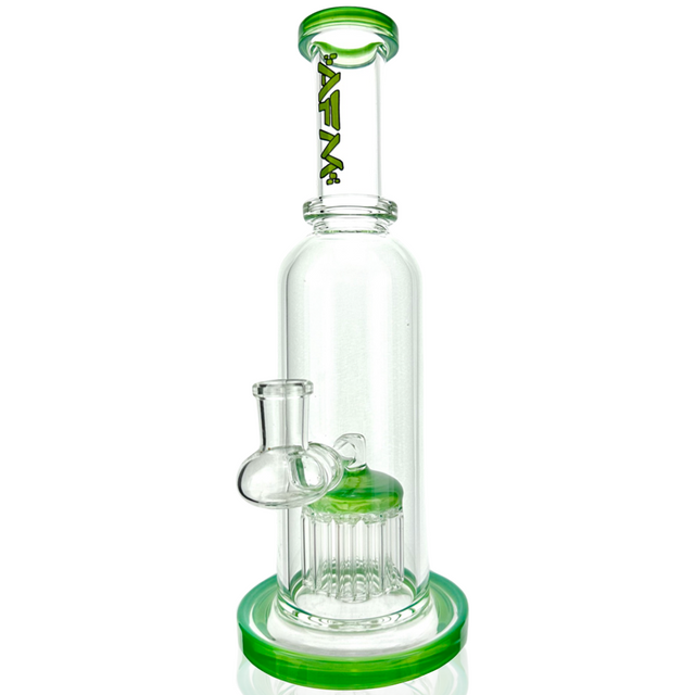 AFM Glass 10.5" Ten Arm Bottle Dab Rig with Showerhead Perc and Bent Neck