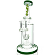 8" AFM Glass Puck Mini Dab Rig with Bent Neck and Showerhead Perc, Front View