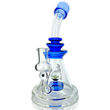 9" AFM Opal Stone Color Glass Dab Rig with Bent Neck and 14mm Female Joint - Front View