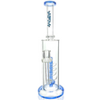 13" AFM Glass Spiral Waterfall Dab Rig with Showerhead Perc, Front View on White Background