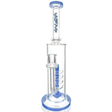 13" AFM Glass Spiral Waterfall Dab Rig with Showerhead Perc and Bent Neck, Front View