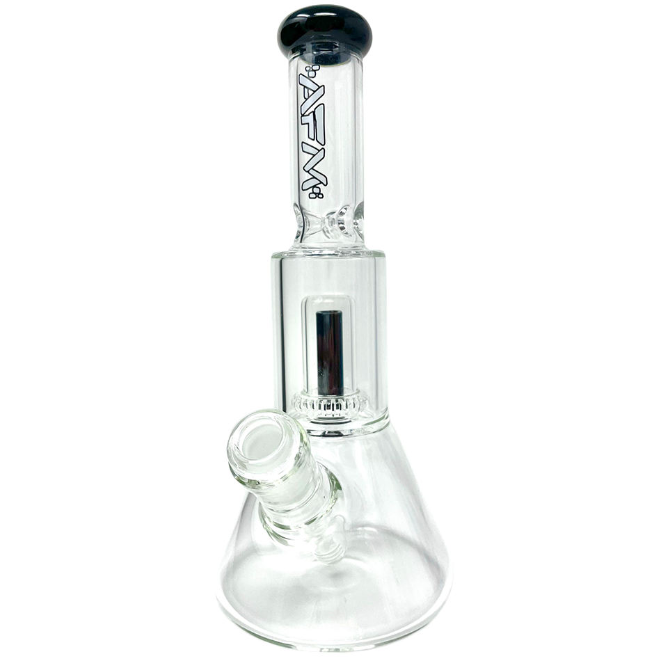 12" AFM Glass UFO Chamber Mini Beaker Bong in Black with Borosilicate Glass and Female Joint