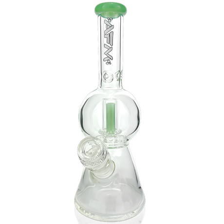 AFM Glass 12" Bubble Globe Beaker Bong in Mint with Borosilicate Glass - Front View