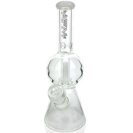 12" AFM Glass Bubble Globe Beaker Bong in Ivory with Borosilicate Glass and 14mm Female Joint