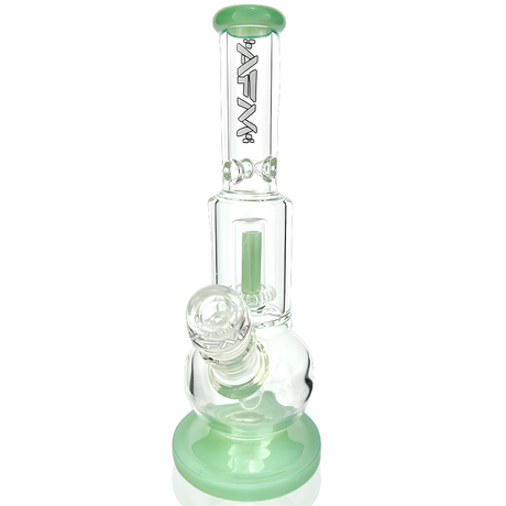 10" AFM Bubble Bottom Beaker Bong in Mint with Borosilicate Glass, Front View