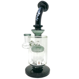 9" AFM Flex Double Color Arm Glass Dab Rig with Showerhead Perc and Bent Neck