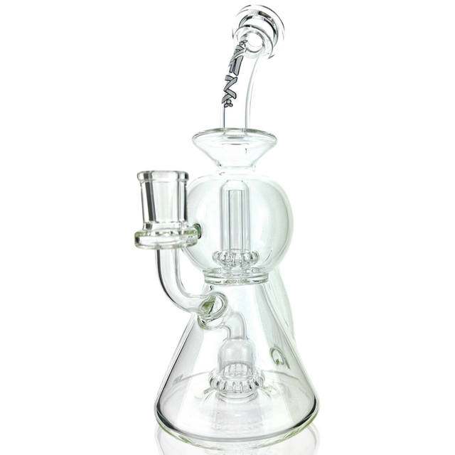 AFM Glass 10" UFO Starship Recycler Dab Rig with Showerhead Perc and 14mm Female Joint