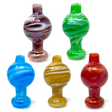 AFM Milky Bubble Carb Caps in assorted colors, made of borosilicate glass, top view