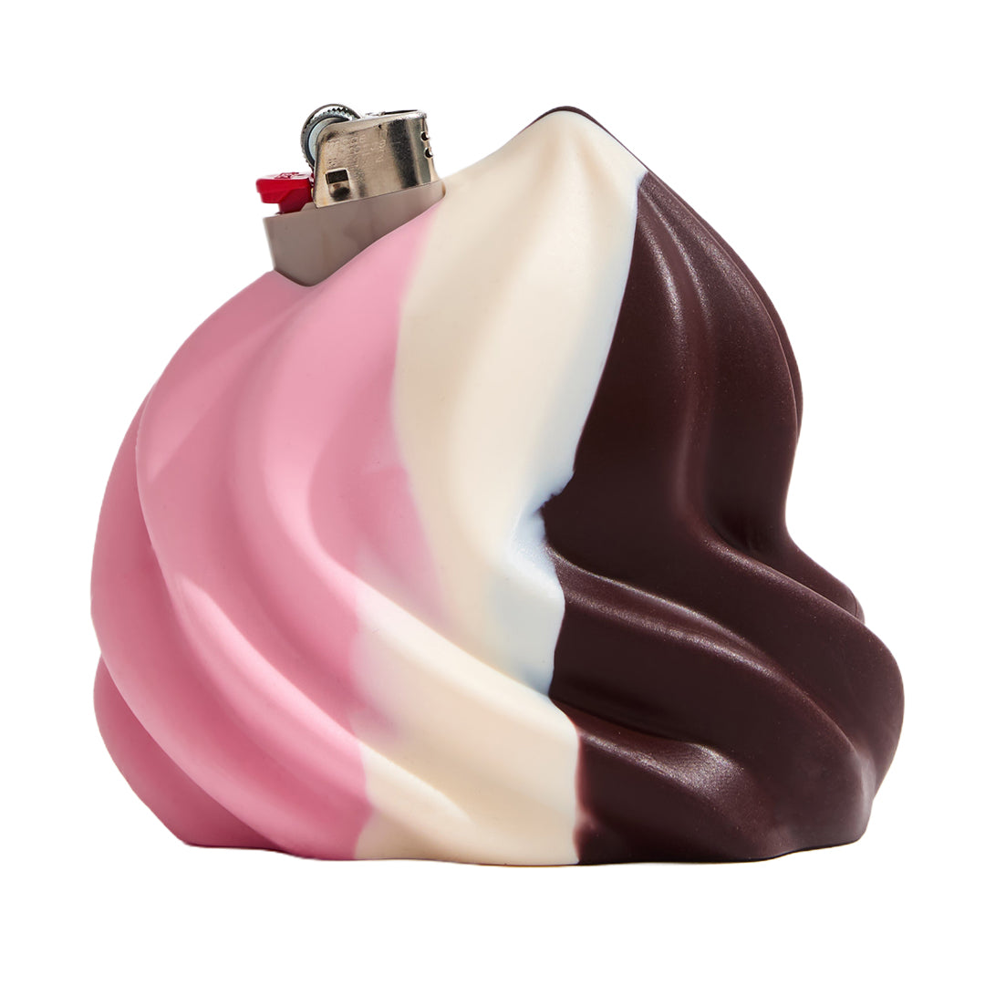 Edie Parker Soft Serve lighter holder, molded silicone design