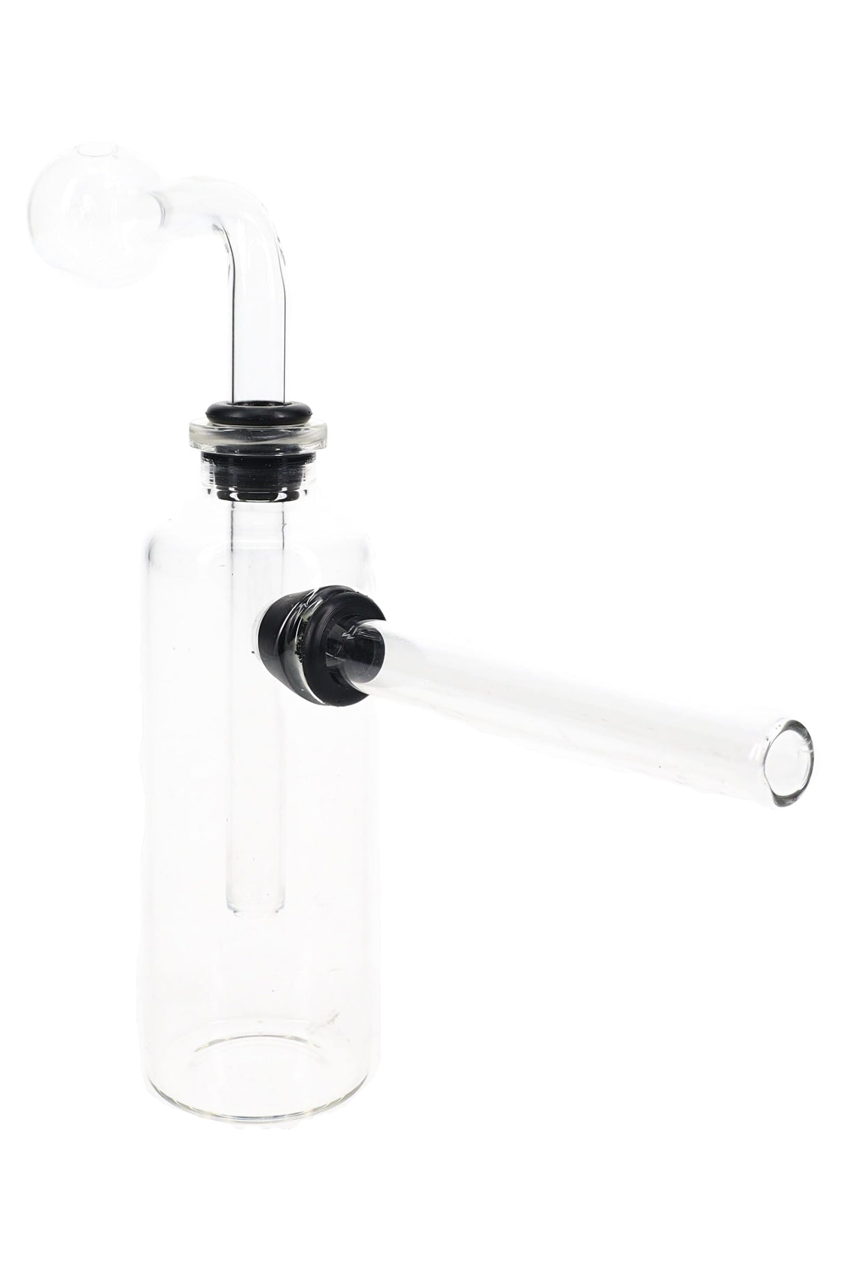 Clear Glass Bottle Oil Burner Bubbler “Lab Bottle” – 4″ – US-Made