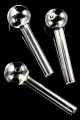 US-Made 4" Clear Thick Glass Oil Burner Pipe