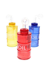 Glass Barrel Oil Burner Rig “Fuel Cell” – 4″ – Assorted Colors – US-Made