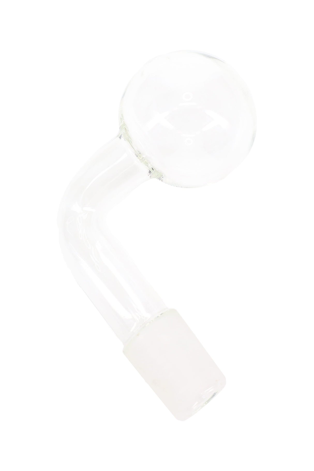 Clear Glass 18.8 mm Male Oil Burner Attachment “Aroma Elbow” – US-Made