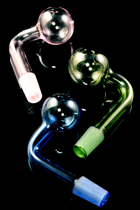 US-Made 14.5 mm Male Colored Glass Oil Burner Attachment – Assorted Colors