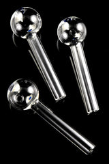 US-Made 4" Thick Glass Oil Burner Pipe – Blue Dot