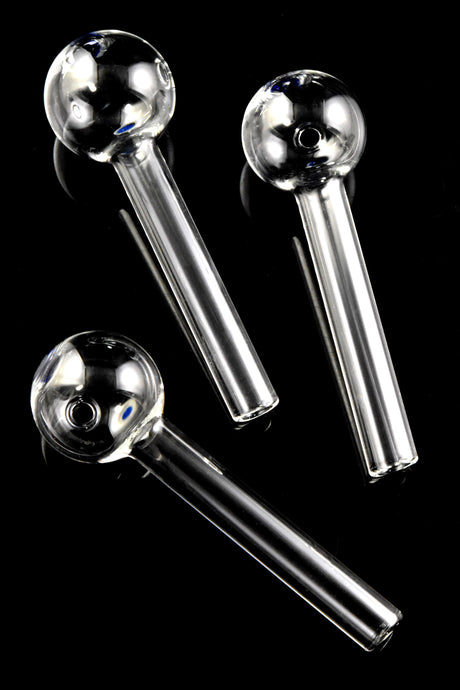 US-Made 4" Thick Glass Oil Burner Pipe – Blue Dot