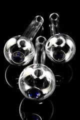 US-Made 4" Thick Glass Oil Burner Pipe – Blue Dot