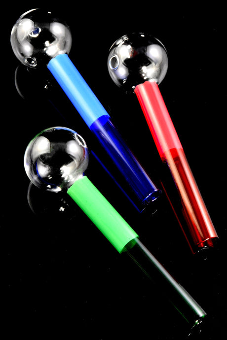 Colored Glass Oil Burner “Big Bubble” – 6″ Jumbo – Assorted Colors – US-Made