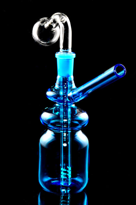 Colored Glass Bottle Oil Burner Rig “Mini Flask” – 5½″ – 14.5 mm – Assorted