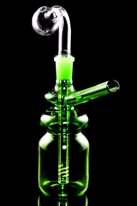 Colored Glass Bottle Oil Burner Rig “Mini Flask” – 5½″ – 14.5 mm – Assorted