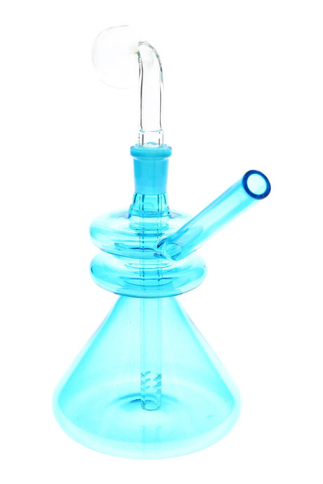 Colored Beaker Oil Burner “Double Donut” – 6″ – Glass-on-Glass – Assorted